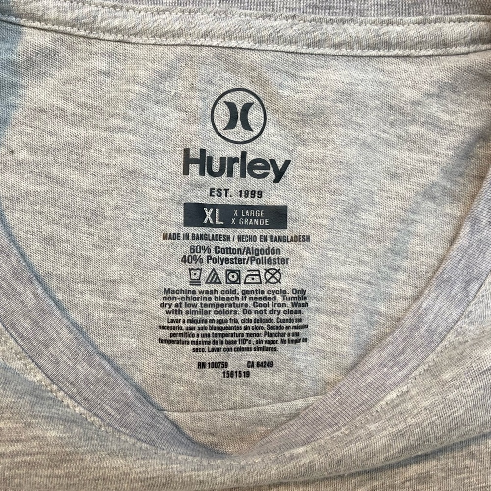 Hurley Surf & Enjoy Logo T-Shirt Size XL - Picture 3 of 3